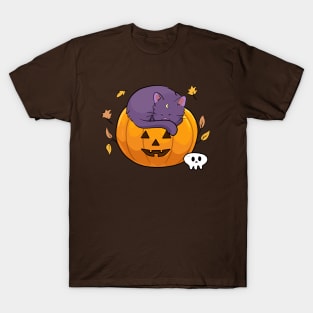 Halloween kitty with pumkin T-Shirt